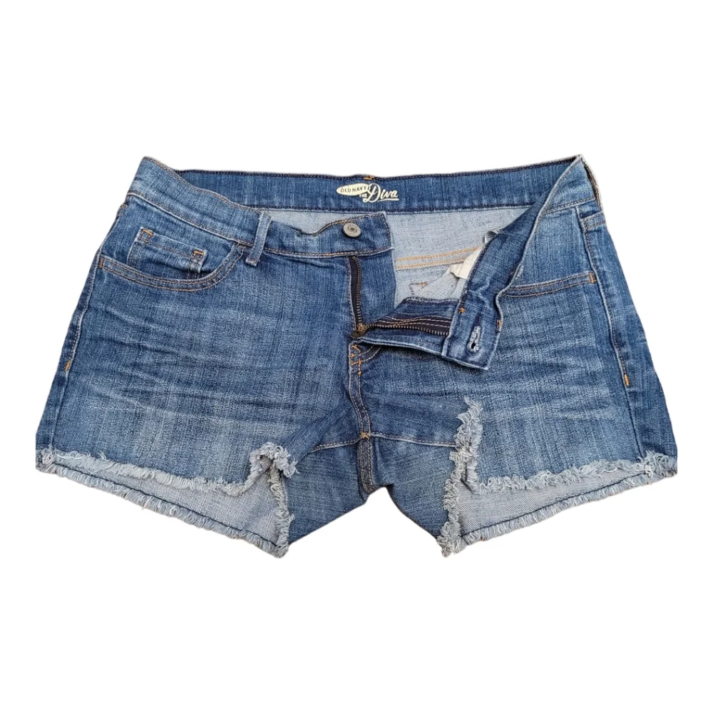 Old Navy Diva Cutoff Jean Shorts | Mid-Rise | Blue Wash Denim | Denim Shorts | 4